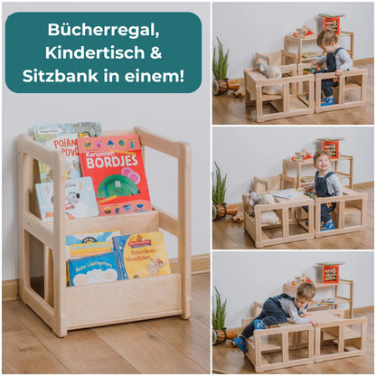 Wandelbares Kinderbücherregal - Mini | 'FLUORA' Kollektion